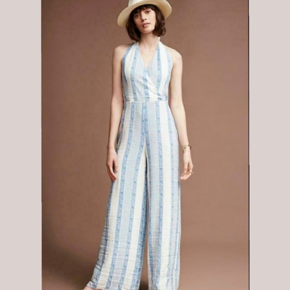 NWT Line & dot Agathe bandana stripe jumpsuit